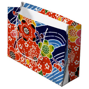 Grand Sac Cadeau Teinture japonaise d'okinawaïen (Bingata)