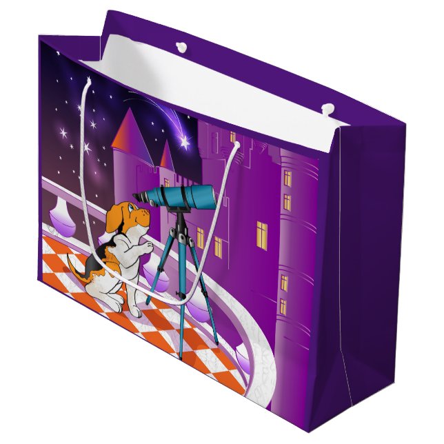 Grand Sac Cadeau télescope pour chiens (Devant Angle)