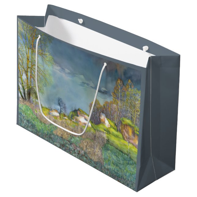 Grand Sac Cadeau Tempête printanière (Devant Angle)