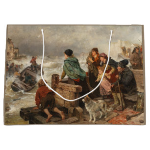 Grand Sac Cadeau Tempête sur la côte (par Rudolf Jordan)