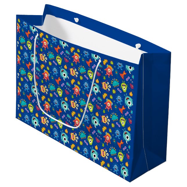 Grand Sac Cadeau Temps des monstres (Devant Angle)