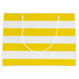 Grand Sac Cadeau Tendance Jaune Blancs Modèle moderne