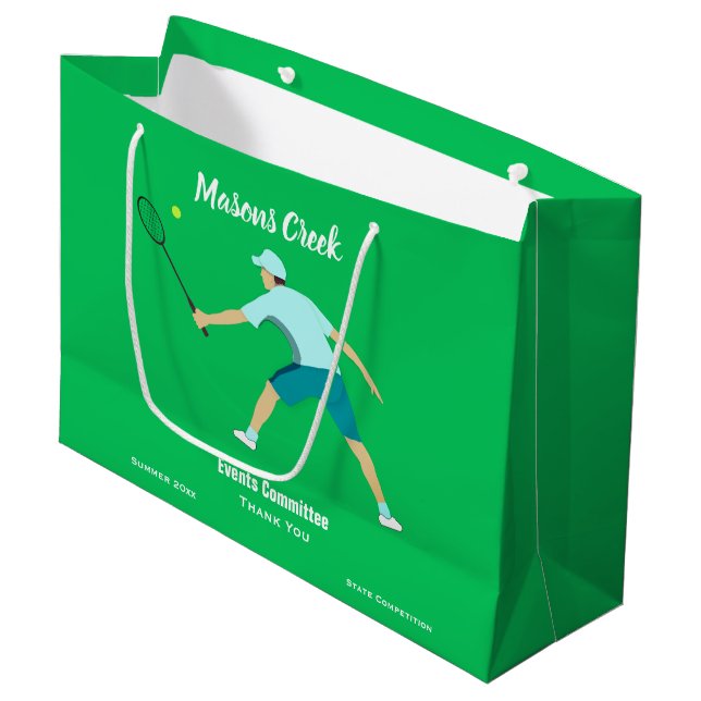 Grand Sac Cadeau Tennis (Devant Angle)