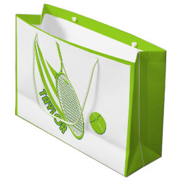 Grand Sac Cadeau Tennis personnalisé avec nom