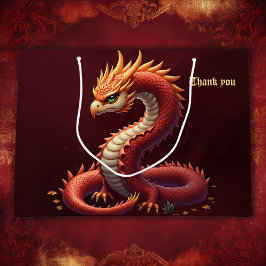 Grand Sac Cadeau The golden serpent dragon.