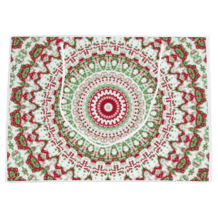 Grand Sac Cadeau Tie Dye Christmas Mandala