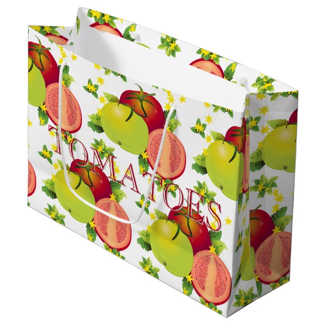 Grand Sac Cadeau Tomates Légumes Fruit Garden (Devant Angle)
