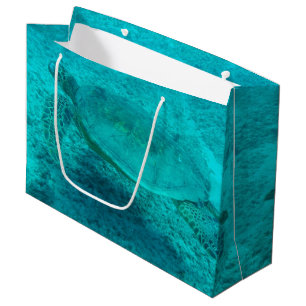 Grand Sac Cadeau Tortue verte hawaïenne