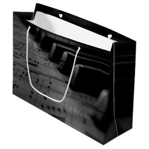 Grand Sac Cadeau Touches de piano de musique