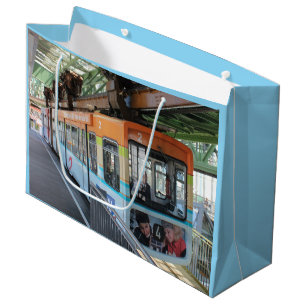 Grand Sac Cadeau Train flottant Orange Blue Wuppertal