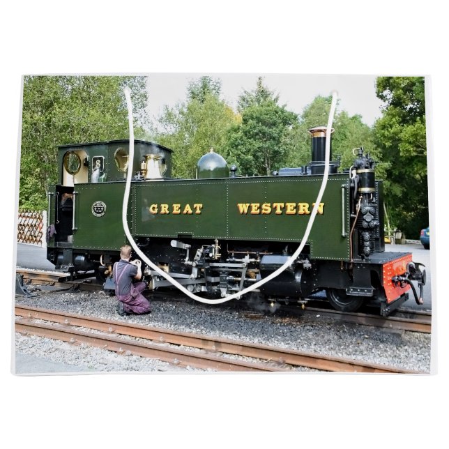 GRAND SAC CADEAU TRAINS À VAPEUR (Devant)