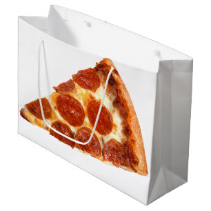 Grand Sac Cadeau Tranche de pizza pepperoni classique de SlipperyJo
