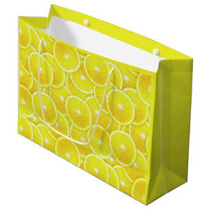 Grand Sac Cadeau Tranches de citron