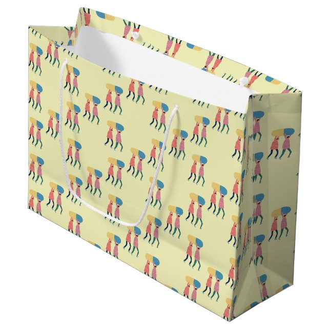 Grand Sac Cadeau Transport d'un motif de pilule (Devant Angle)