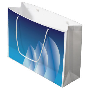 Grand Sac Cadeau Tri-Sail Translucide Ciel Bleu