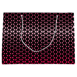 Grand Sac Cadeau Triangle.Motif.shade.rose.02 BG noir