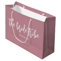 Tribu de mariée personnalisée mariage rose poudrée