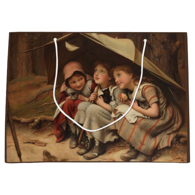 Grand Sac Cadeau Trois petits chatons (par Joseph Clark) (Devant)