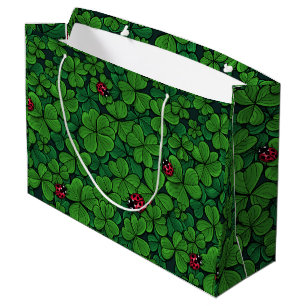 Grand Sac Cadeau Trouvez le trèfle chanceux
