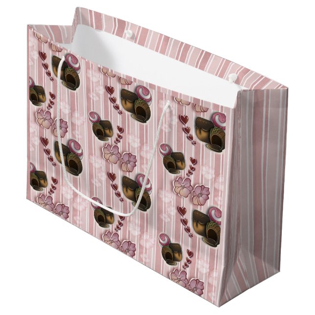Grand Sac Cadeau Truffle- Stripes (Devant Angle)