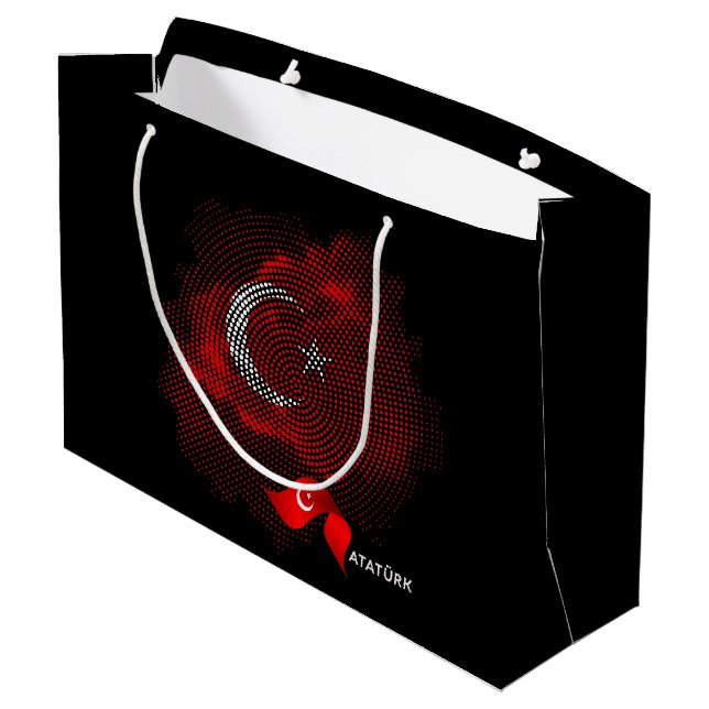 Grand Sac Cadeau Turkey flag (Dos Angle)