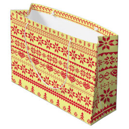Grand Sac Cadeau Ugly Christmas Abstract Pattern