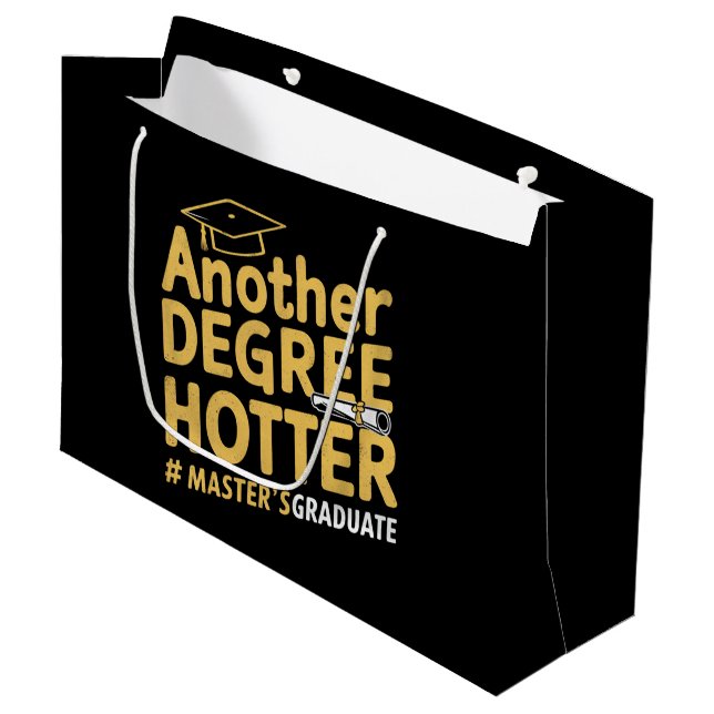 Grand Sac Cadeau Un autre diplôme Hotter Master's Graduation (Devant Angle)