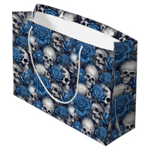 Grand Sac Cadeau Un crâne et une série Rose 12