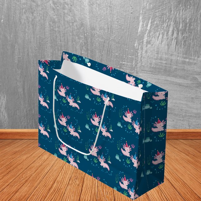 Grand Sac Cadeau Un Joyeux Anniversaire Axolotl (Créateur téléchargé)