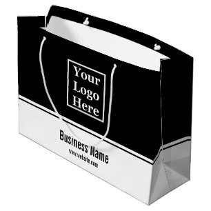 Grand Sac Cadeau Un logo professionnel en noir et blanc