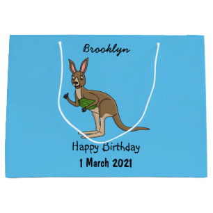 Grand Sac Cadeau Une jolie illustration de kangourou australien