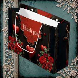 Grand Sac Cadeau Une touche de gothique, de coeur et de connexion é