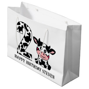 Grand Sac Cadeau unisex 2e vache anniversaire de enfant