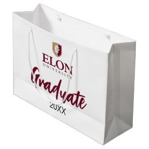 Grand Sac Cadeau Université Elon Diplômé 20XX