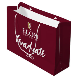 Grand Sac Cadeau Université Elon | Diplômé 20XX