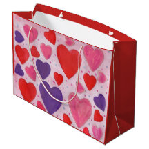 Valentines Coeurs Motif en rose rouge violet