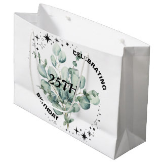 Grand Sac Cadeau Végétation Floral Sky Star Anniversaire Célébratio
