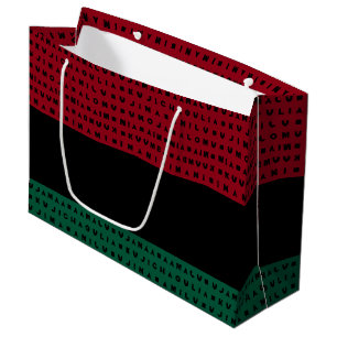 GRAND SAC CADEAU VERT NOIR ROUGE 7 JOURS DE KWANZAA
