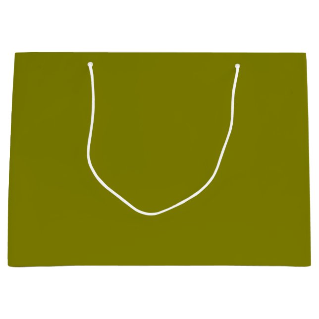 Grand Sac Cadeau Vert olive classique (Devant)
