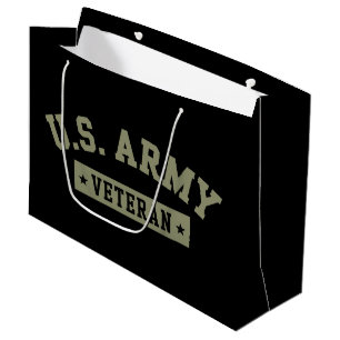Grand Sac Cadeau Vétéran de l'armée américaine Drapeau américain d'