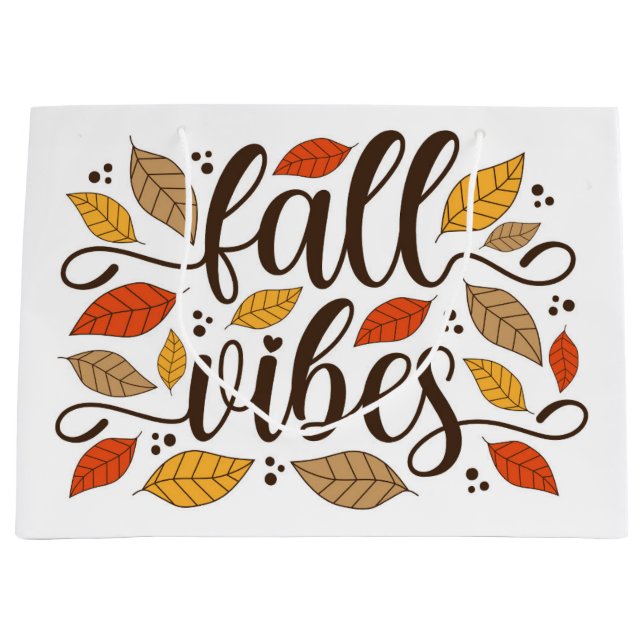 Grand Sac Cadeau Vibes d'automne (Devant)