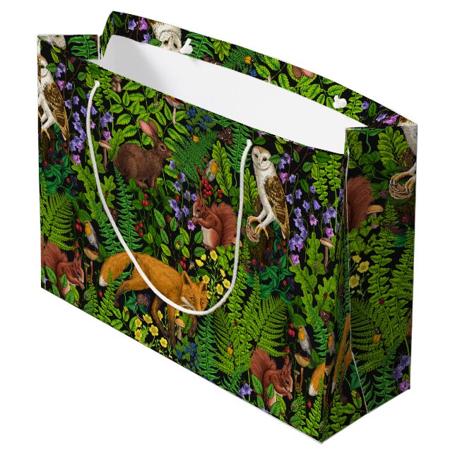 Grand Sac Cadeau Vie forestière (Dos Angle)