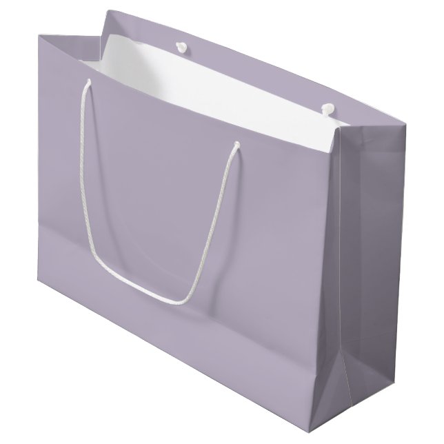 Grand Sac Cadeau Vieux lavande solide pourpre poussiéreux (Devant Angle)