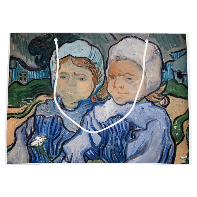 Grand Sac Cadeau Vincent van Gogh - Deux petites filles (Devant)