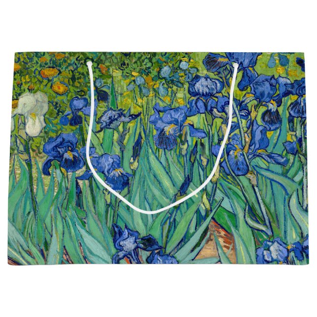 Grand Sac Cadeau Vincent Van Gogh - Irises (Devant)