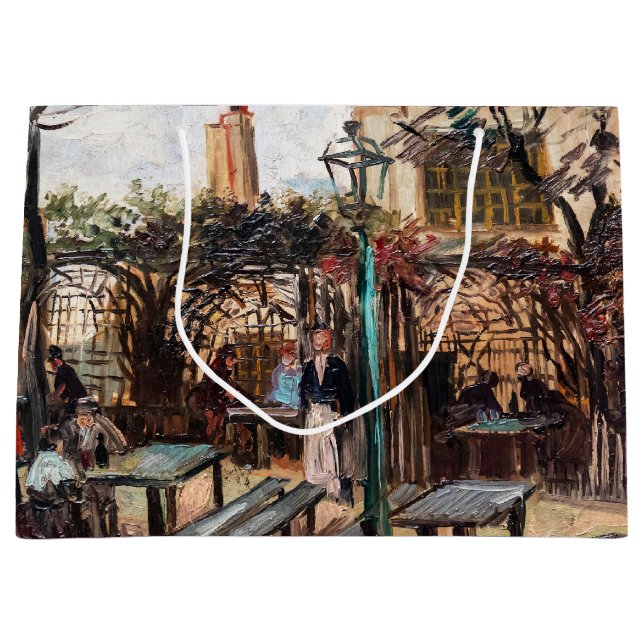Grand Sac Cadeau Vincent Van Gogh - La Guinguette sur Montmartre (Devant)