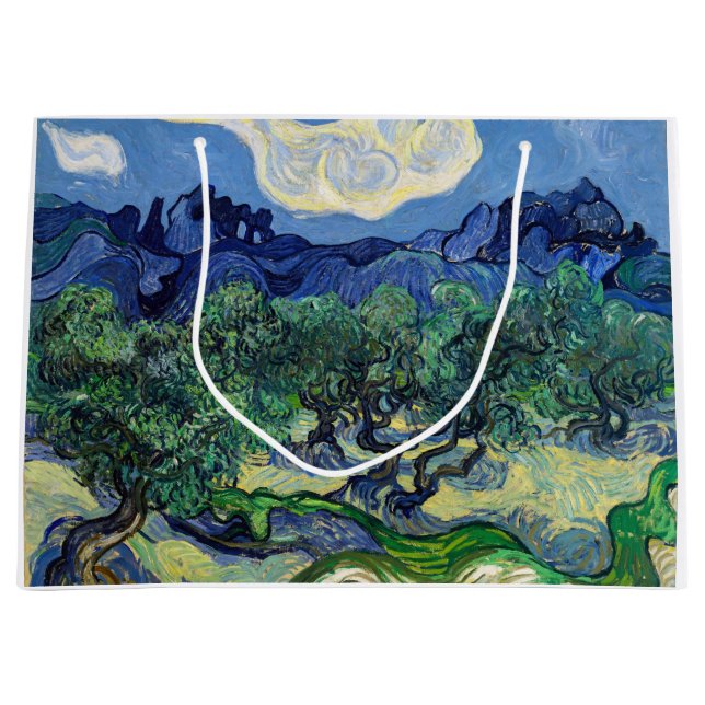 Grand Sac Cadeau Vincent van Gogh - Oliviers aux Alpilles (Devant)