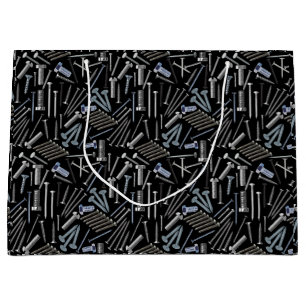 Grand Sac Cadeau Vis et clous x4 Black BG