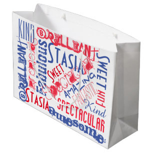 Grand Sac Cadeau Vous êtes impressionnants ! Blanc rouge et bleu