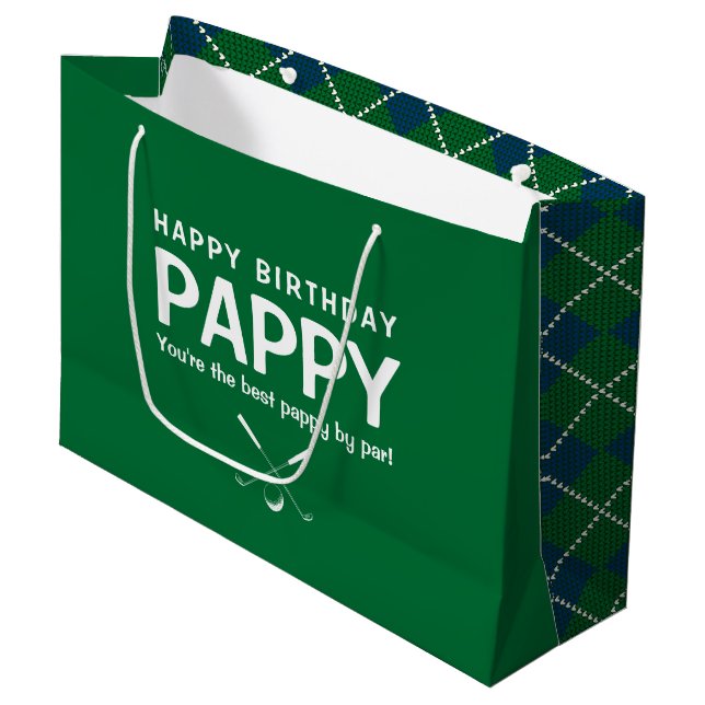 Grand Sac Cadeau Vous êtes le meilleur Pappy By Par Anniversaire Ca (Devant Angle)